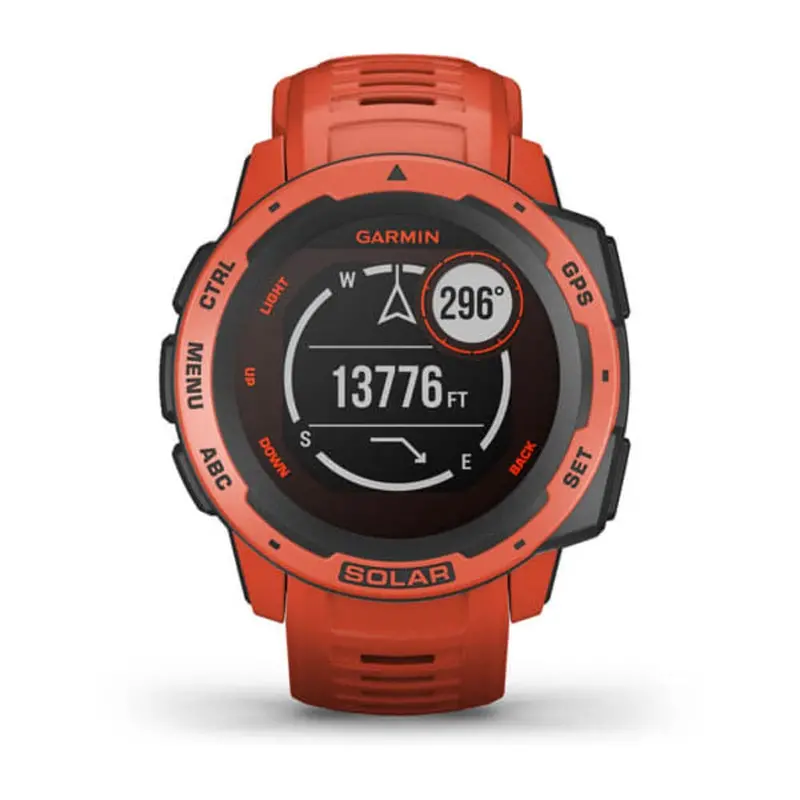 Garmin Instinct Solar Edition Gm-010-02293-71 Flame Red Smartwatch 1