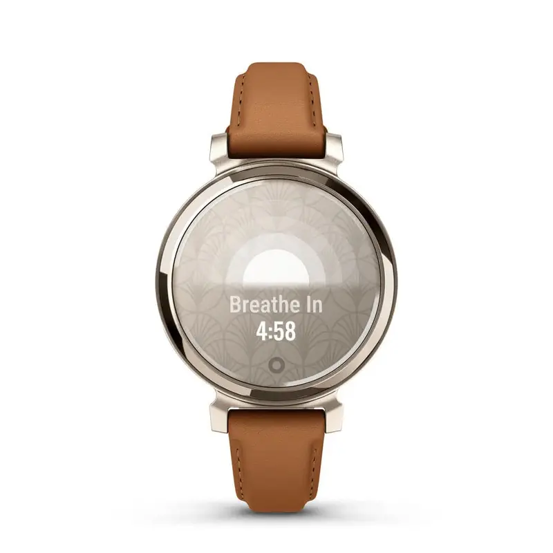 Garmin Lily 2 Cream Gold With Tan Leather Strap Women Smartwatch Gm-010-02839-60 1