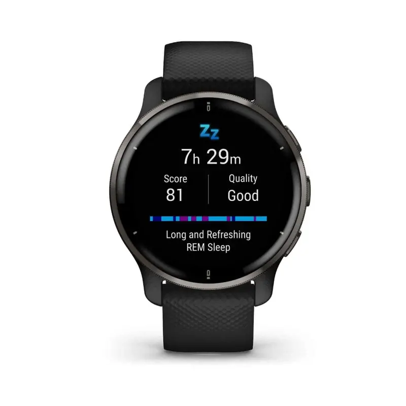 Garmin Venu 2 Gm-010-02496-51 Black Silicone Unisex's Smartwatch 1