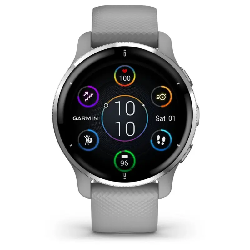 Garmin Venu 2 Plus Gm-010-02496-50 Smartwatch - Powder Gray W/ Passivated Bezel 1