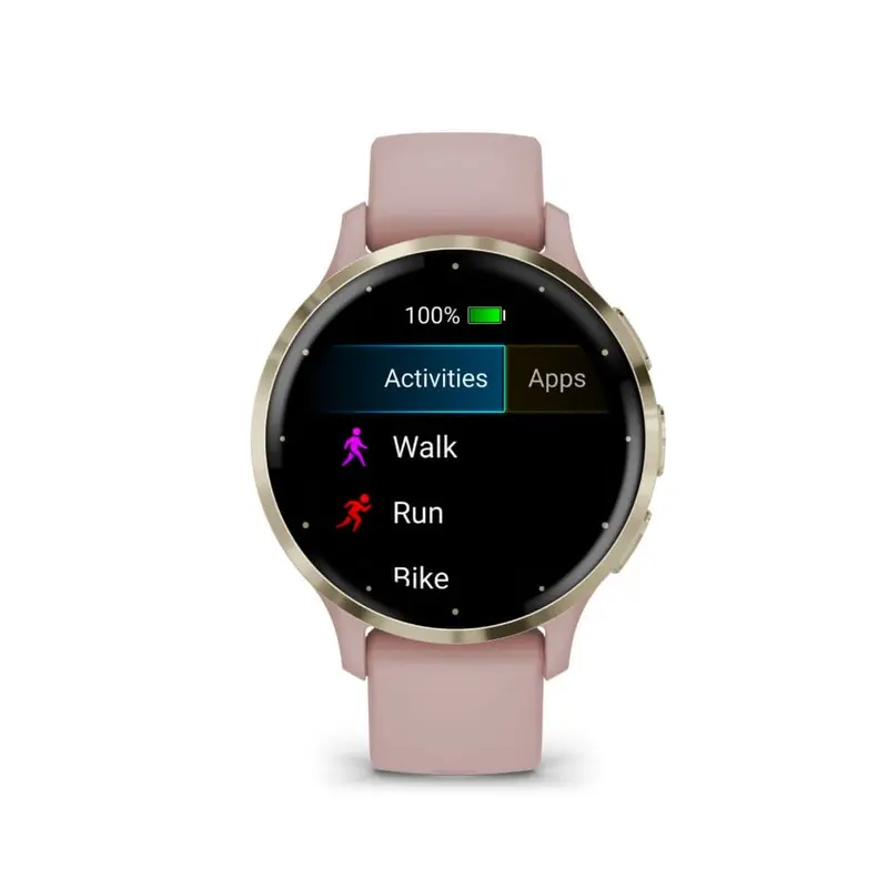 Garmin Venu 3S  Cream Gold Stainless Steel Bezel With Dust Rose Case Gm-010-02785-53 1