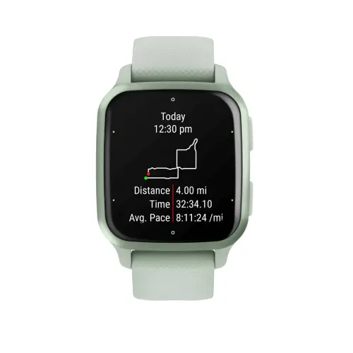 Garmin Venu Sq 2 Green Silicone Strap Unisex Smartwatch Gm-010-02701-82 1