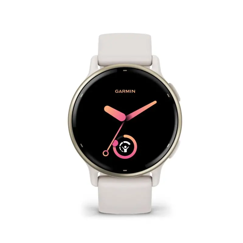 Garmin Vivoactive 5 Cream Gold Aluminum Bezel With Ivory Case And Silicone Band Gm-010-02862-51 1
