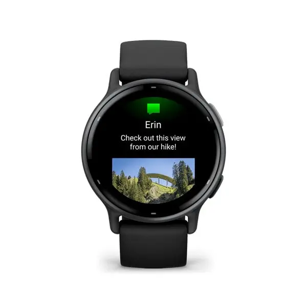 Garmin Vivoactive Gm-010-02862-5A Gps Fitness Black Case Silicone Band Watch 1