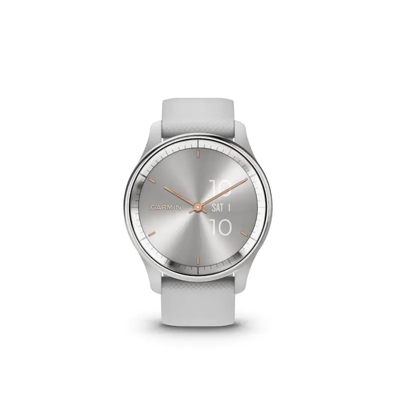 Garmin Vivomove Trend Mist Silver Silicone Strap Unisex Watch Gm-010-02665-83 1