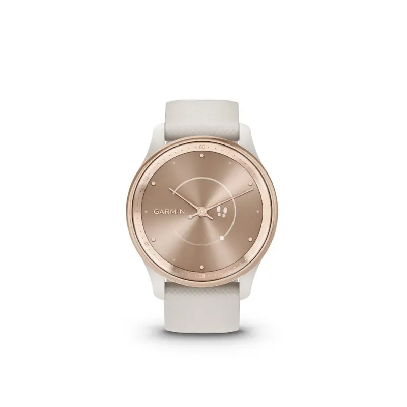 Garmin Vivomove Trend White Cream Silicone Strap Unisex Watch Gm-010-02665-81 1
