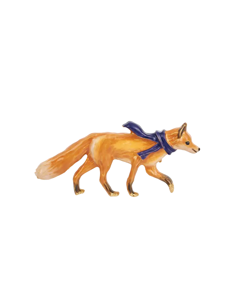 Gold Cosy Fox Brooch 1