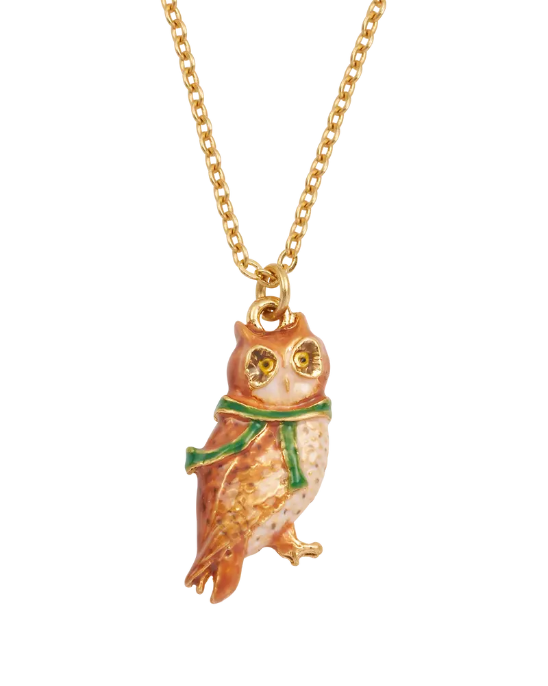 Gold Cosy Owl Necklace 1