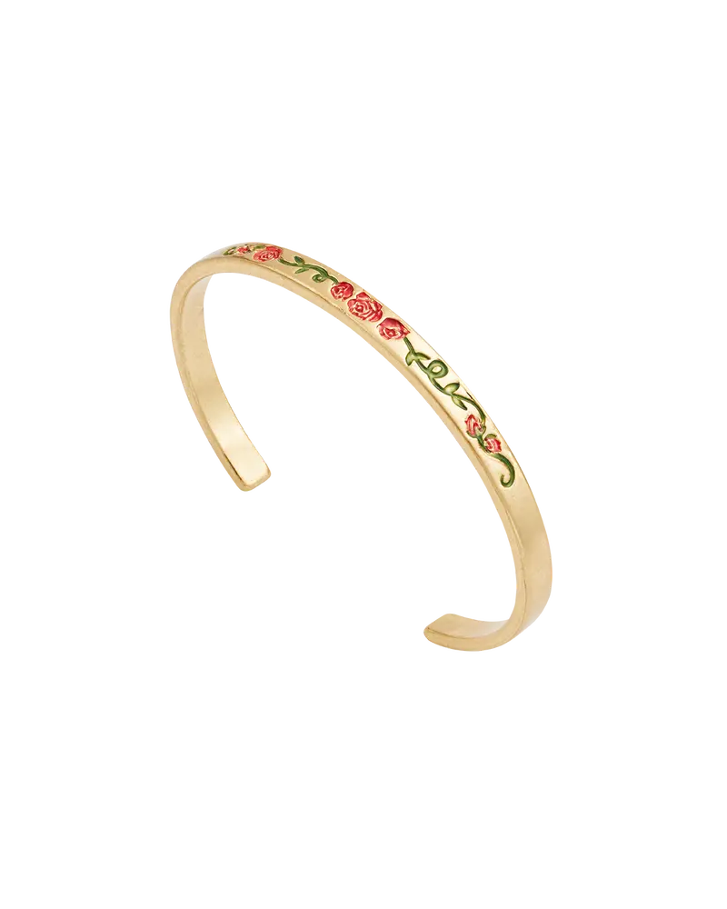 Gold English Rose Bangle 1