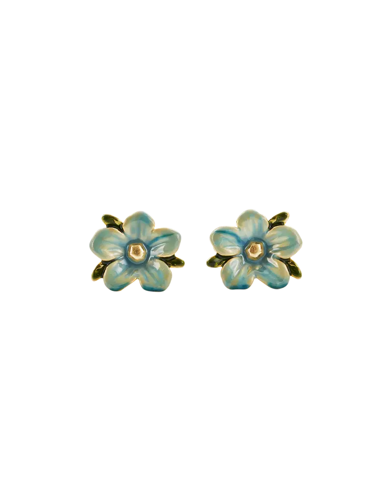 Gold Forget Me Not Flora Stud Earrings 1