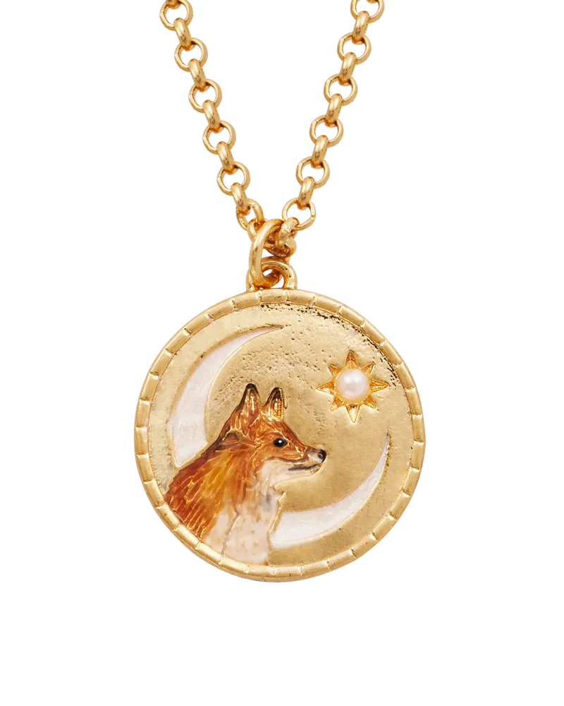Gold Fox Spirit Guide Necklace 1