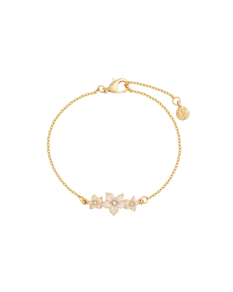 Gold Jasmine & Pearl Bracelet 1
