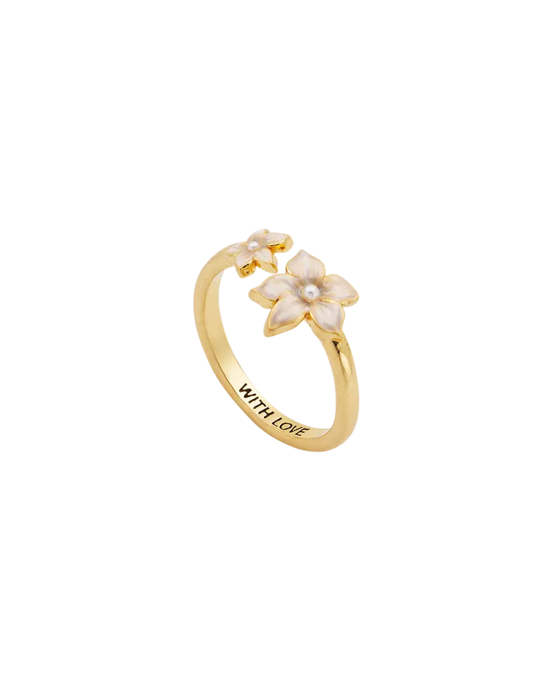 Gold Jasmine & Pearl Ring 1