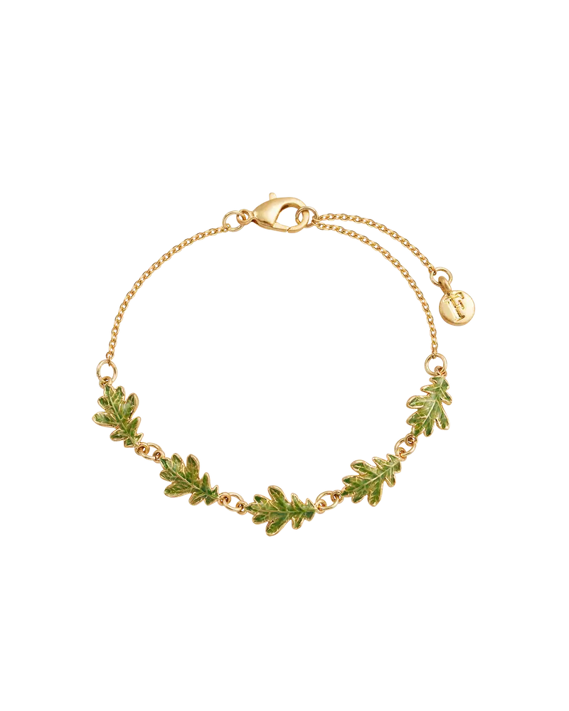 Gold Oak Leaf Bracelet 1