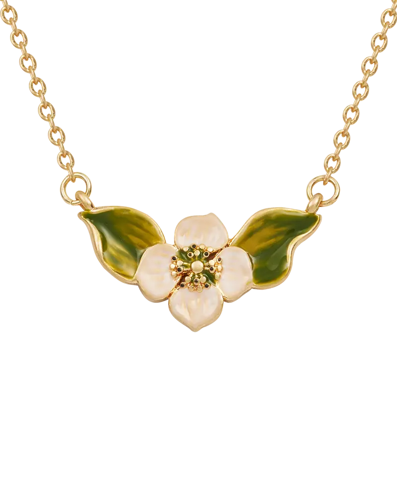 Gold Poppy Anemone Necklace 1
