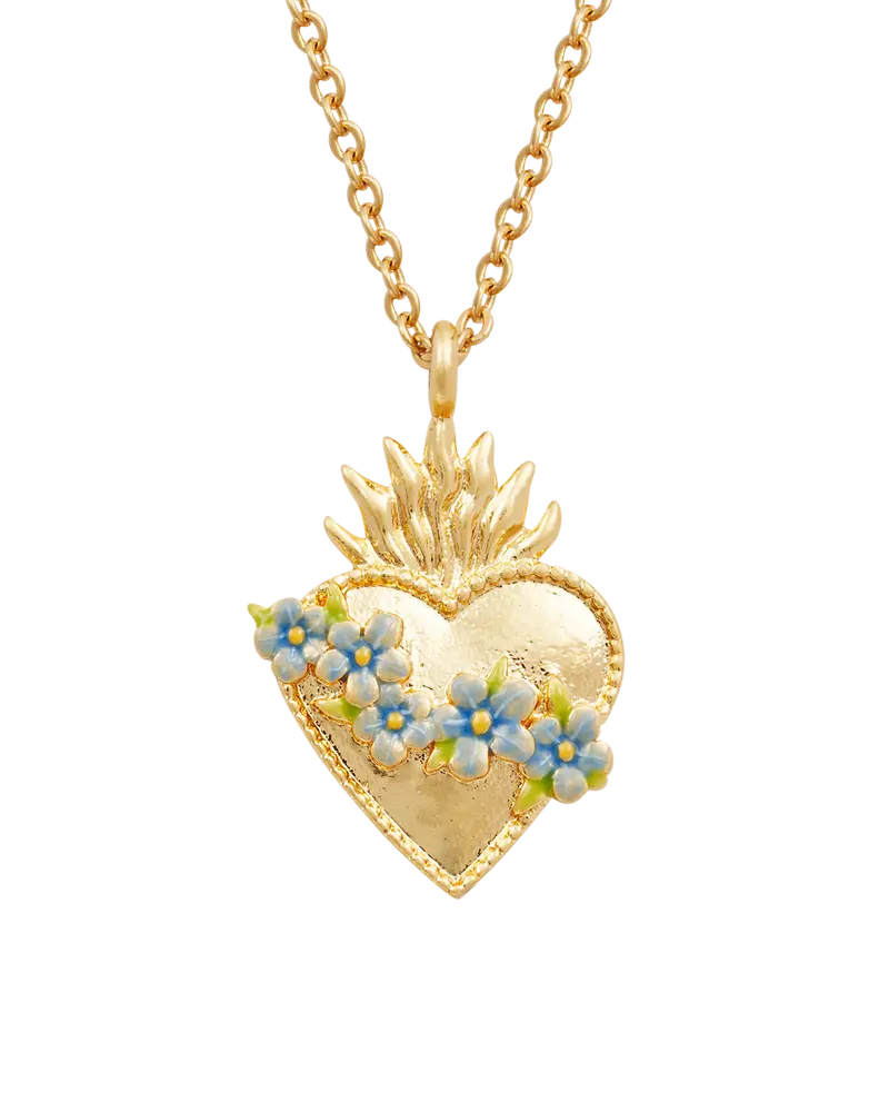 Gold Sacred Heart Necklace 1