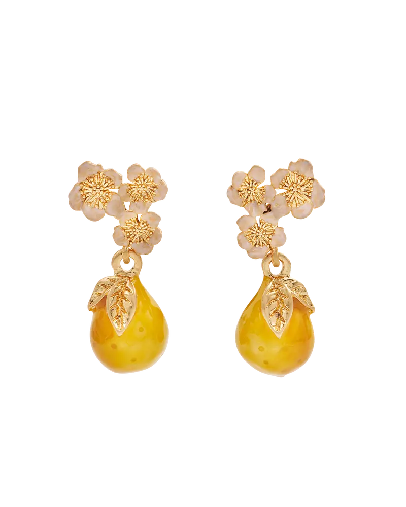 Golden Pear Drop Gold-Plated Earrings 1