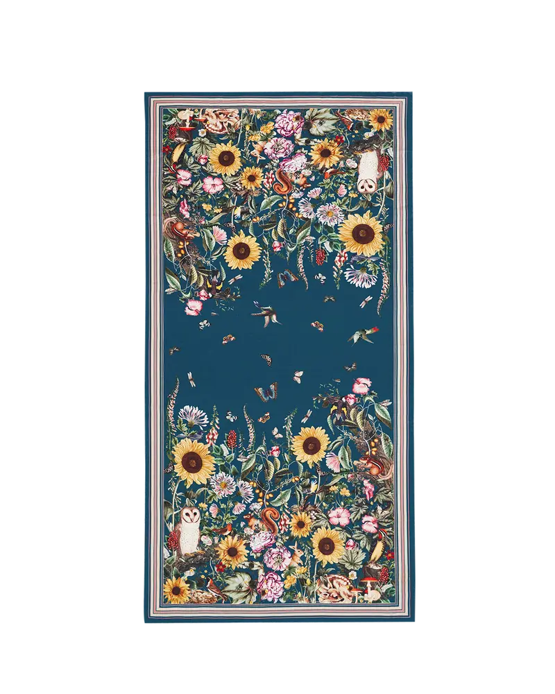Green Botanical Long Scarf 1