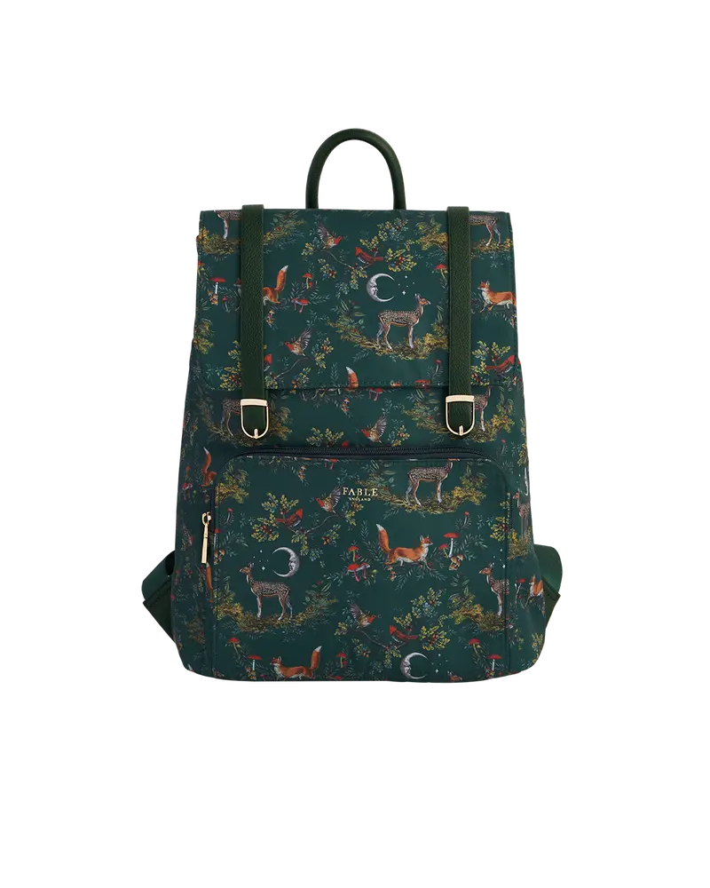 Green Into The Woods Buckle Backpack Medium 1