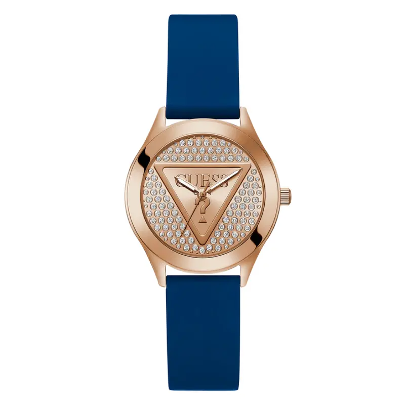 Guess 40Th Iconic Logo Analog Blue Silicone Strap Women Watch Gw0745l4 1