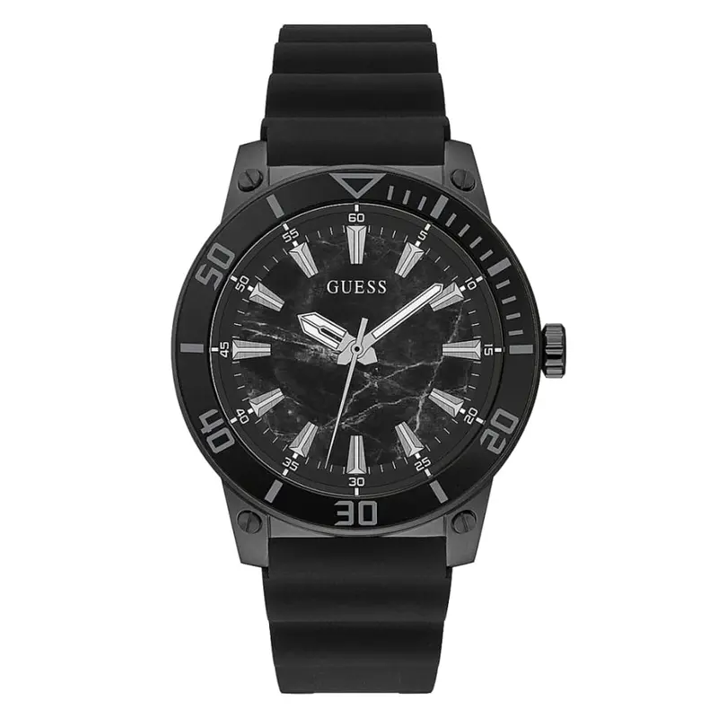 Guess Analog Black Dial And Rubber Strap Men Watch Gw0420g3 1