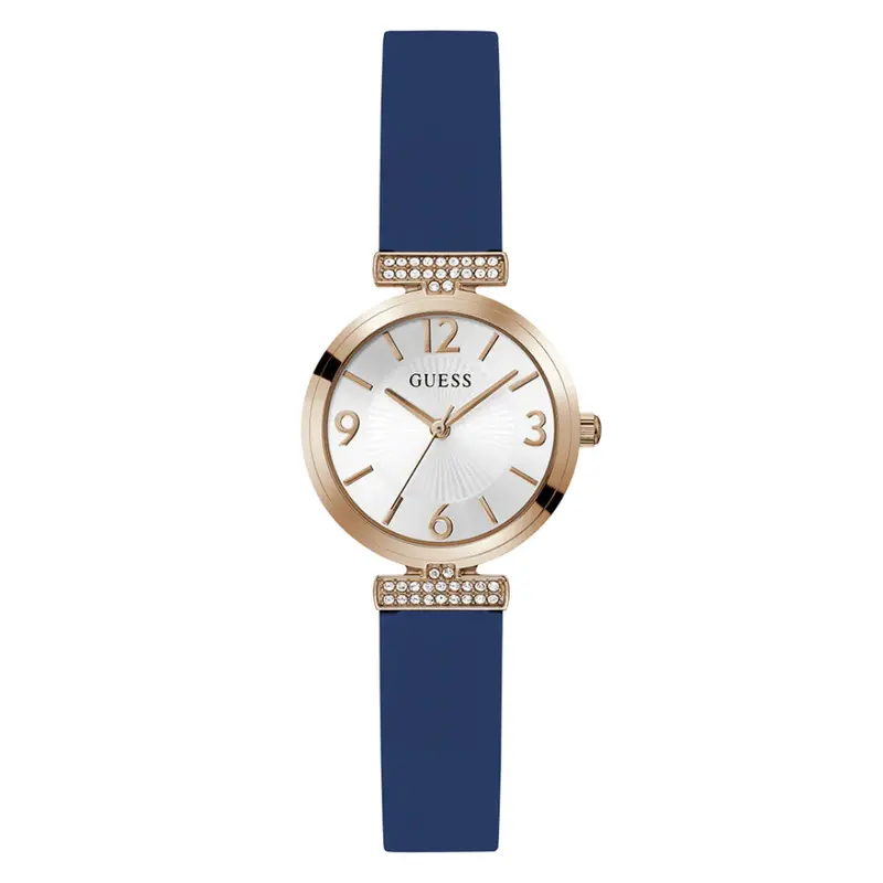 Guess Analog Blue Silicon Strap Women's Watch Gw0912l3 1