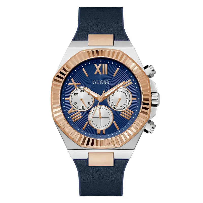 Guess Analog Blue Silicone Strap Men Watch Gw0791g2 1