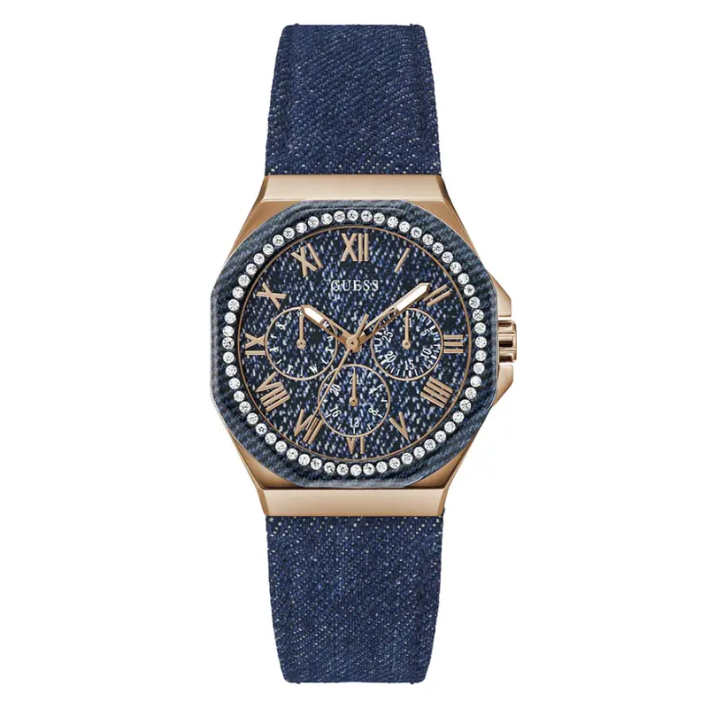 Guess Analog Chronograph Leather Strap Women Watch Gw0753 Series 2