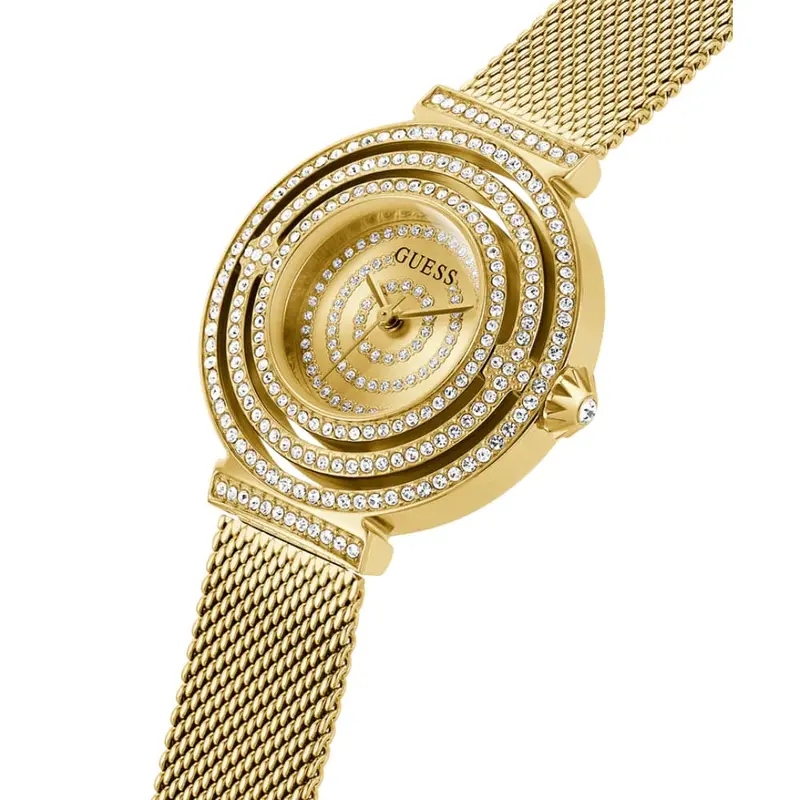 Guess Analog Gold Dial Milanese Strap Women Watch Gw0550l2 2