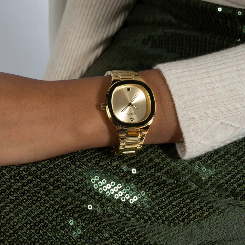 Guess Analog Gold Dial Stainless Steel Strap Women Watch Gw0615l2 1