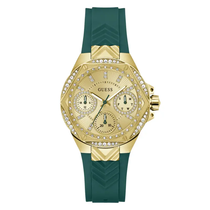 Guess Analog Green Silicone Strap Women Watch Gw0774l2 1