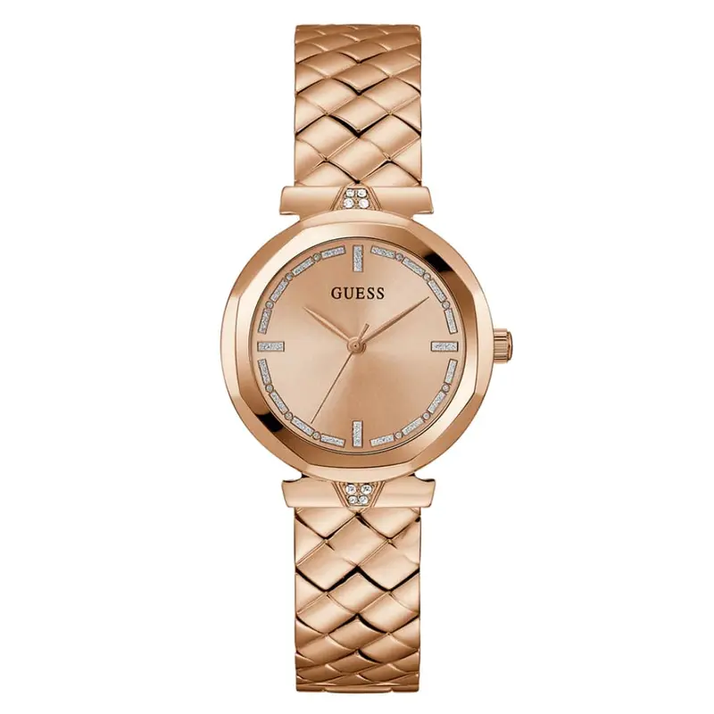 Guess Analog Rose Gold Dial Stainless Steel Strap Women Watch Gw0613l3 1