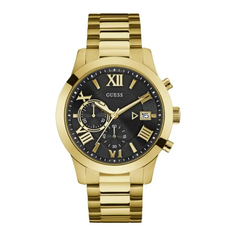 Guess Atlas Chronograph Black Dial W0668g8 Men's Watch 1