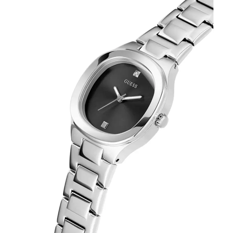 Guess Black Dial Silver Stainless Steel Strap Women Watch Gw0615l1 2