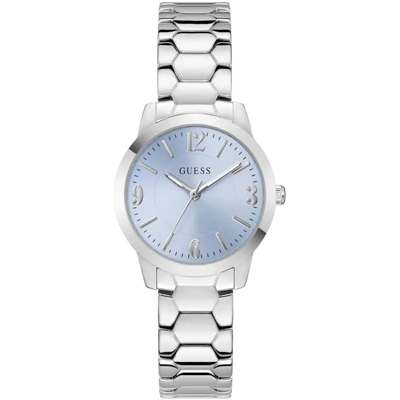 Guess Blue Dial Silver Stainless Steel Strap Women's Watch Gw1028l1 1