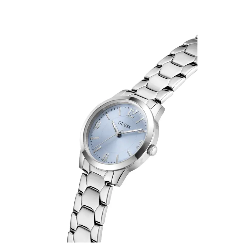 Guess Blue Dial Silver Stainless Steel Strap Women's Watch Gw1028l1 2