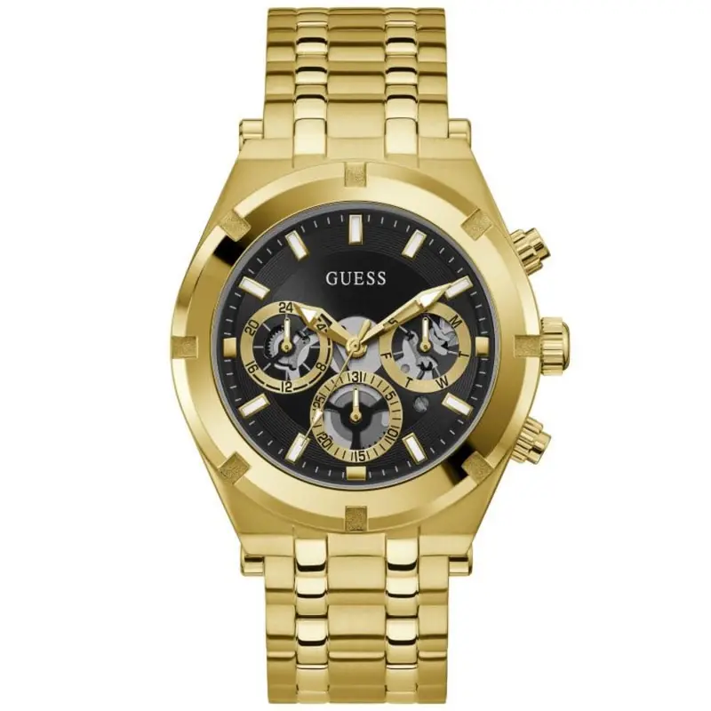 Guess Chronograph Black Dial Gold Stainless Steel Strap Men Watch Gw0260g2 1
