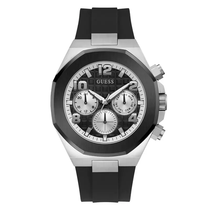 Guess Chronograph Black Silicone Strap Men Watch Gw0583g1 1