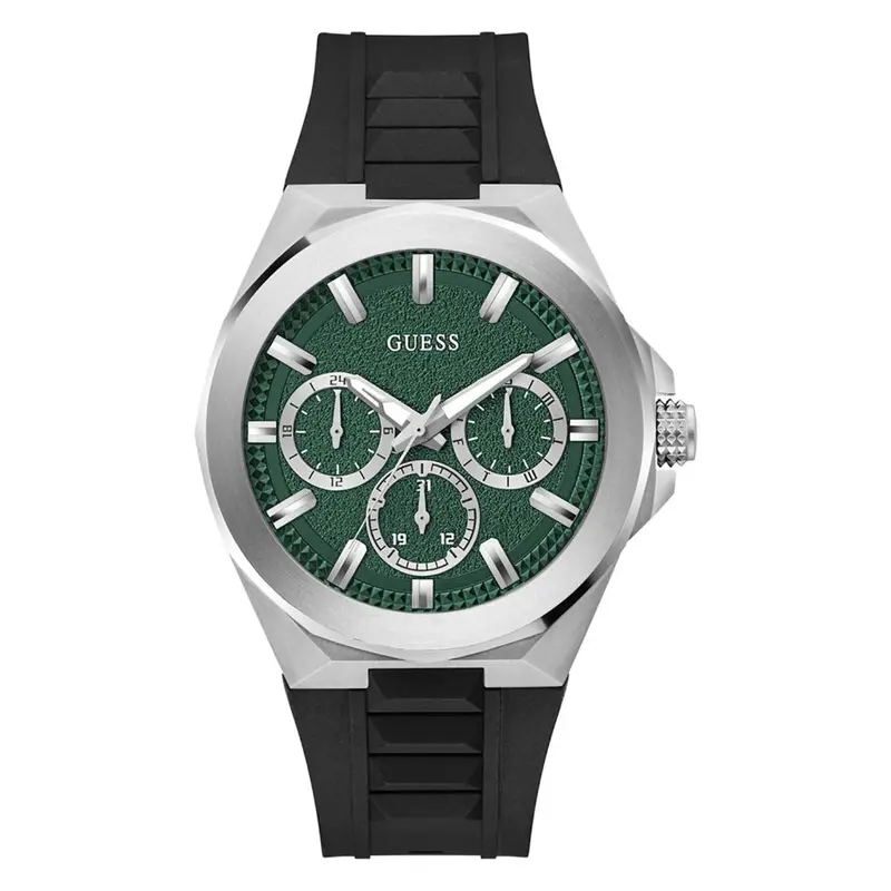 Guess Chronograph Black Silicone Strap Men Watch Gw0799g3 1