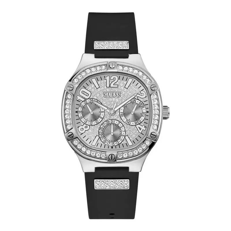 Guess Chronograph Black Silicone Strap Women Watch Gw0619l1 1