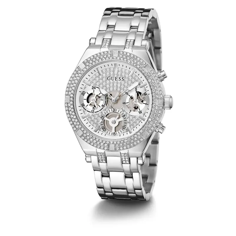 Guess Chronograph Silver Dial & Stainless Steel Strap Women Watch Gw0440l1 2