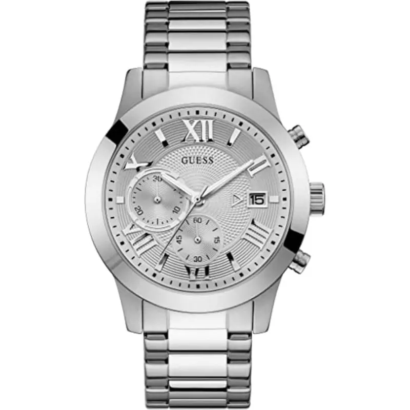 Guess Classic Chronograph Silver Dial W0668g7 Men's Watch 1