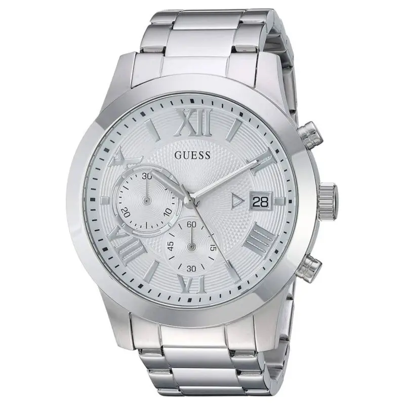 Guess Classic Chronograph Silver Dial W0668g7 Men's Watch 2