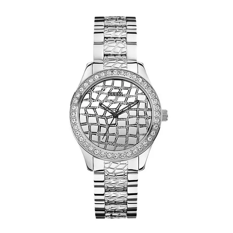 Guess Croco Glam Silver Stainless Steel W0236l1 Women's Watch 1