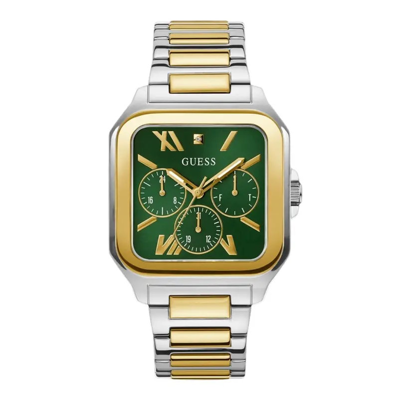 Guess Diamond Green Dial Two-Tone Steel Watch Gw0631g1 1