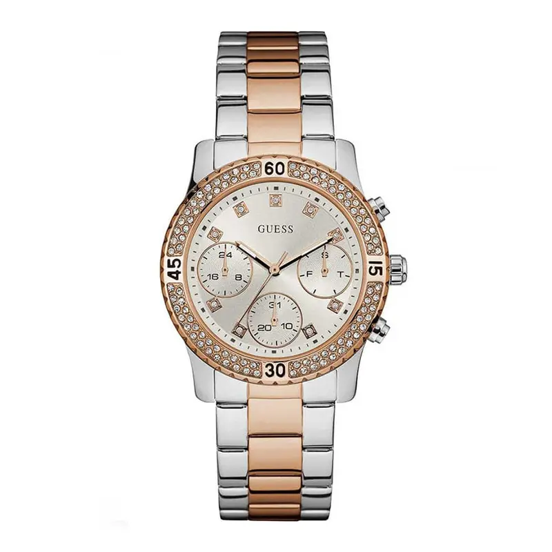 Guess Dressy Two Tone Stainless Steel W0851l3 Women's Watch 1