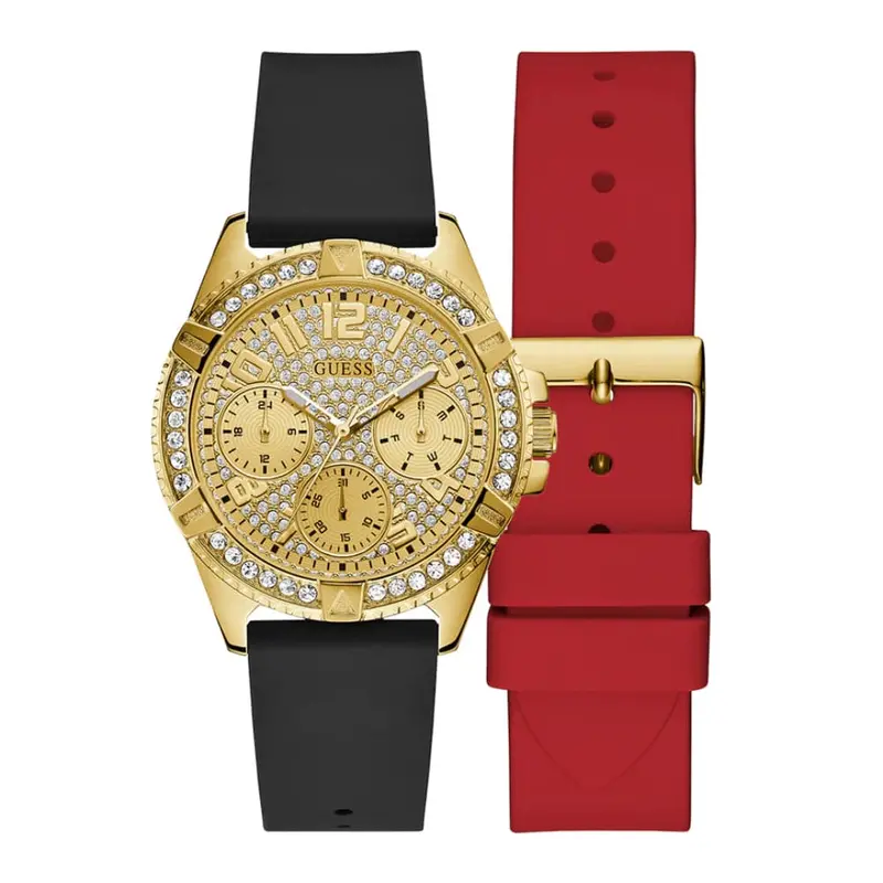 Guess Exclusive Black & Gold Crystal Gift Set Women Watch Gw0349l1 1