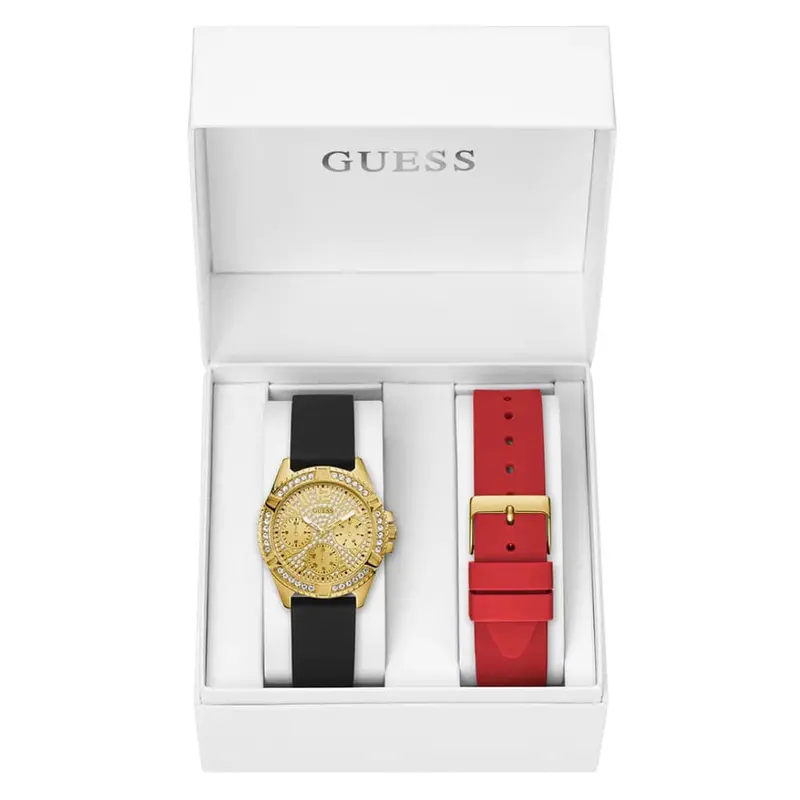 Guess Exclusive Black & Gold Crystal Gift Set Women Watch Gw0349l1 2