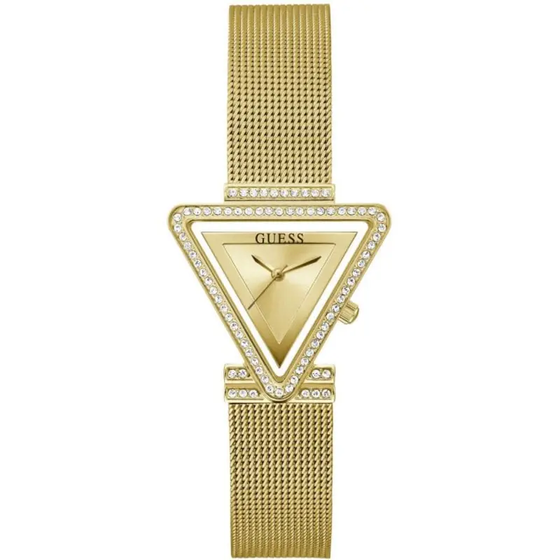 Guess Fame Gold Dial And Mesh Strap Women Watch Gw0508l2 1