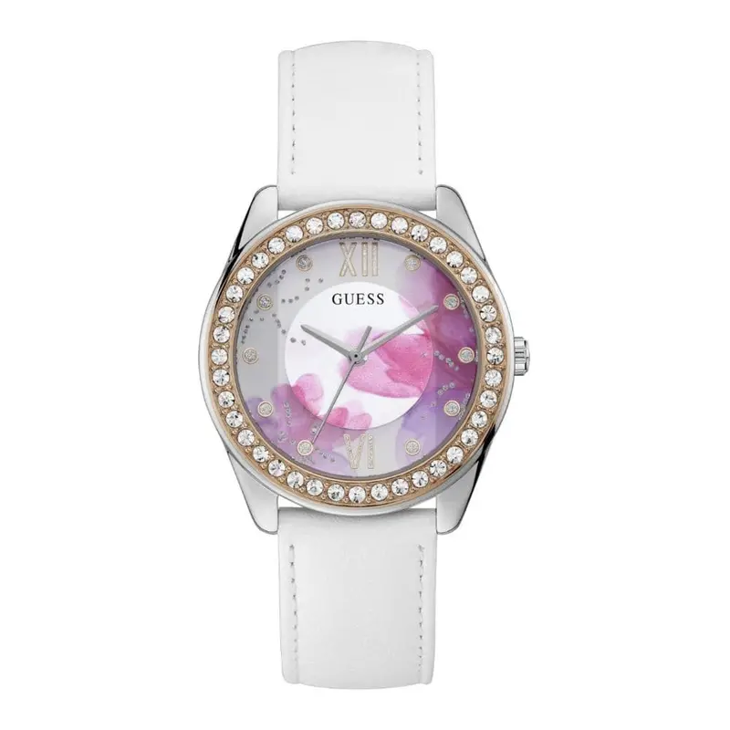 Guess Fleurette Horloge Gw0240l1 Leather Women's Watch 1